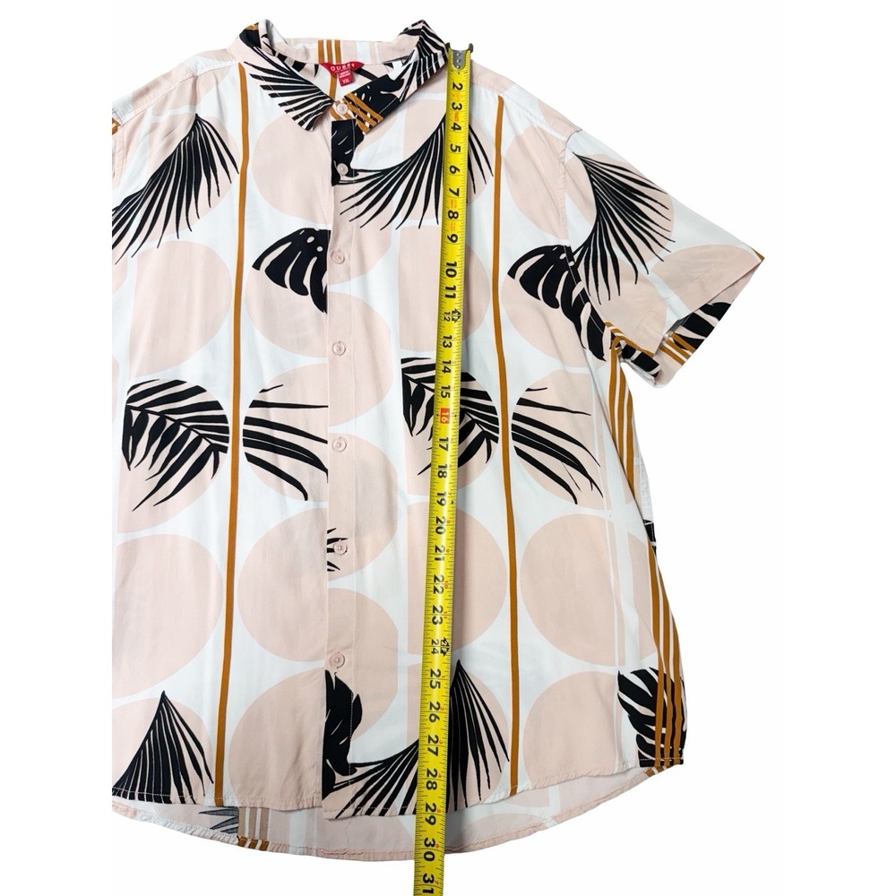 Guess Tropical Men's Button Up Shirt XXL Palm Leaf Summer Casual Beach Vacation - Picture 7 of 7